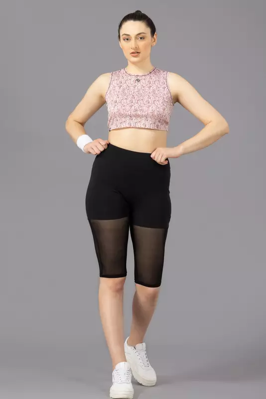 Drizone Printed Polyester Crop Top for Women Drizone Printed Polyester Crop Top for Women