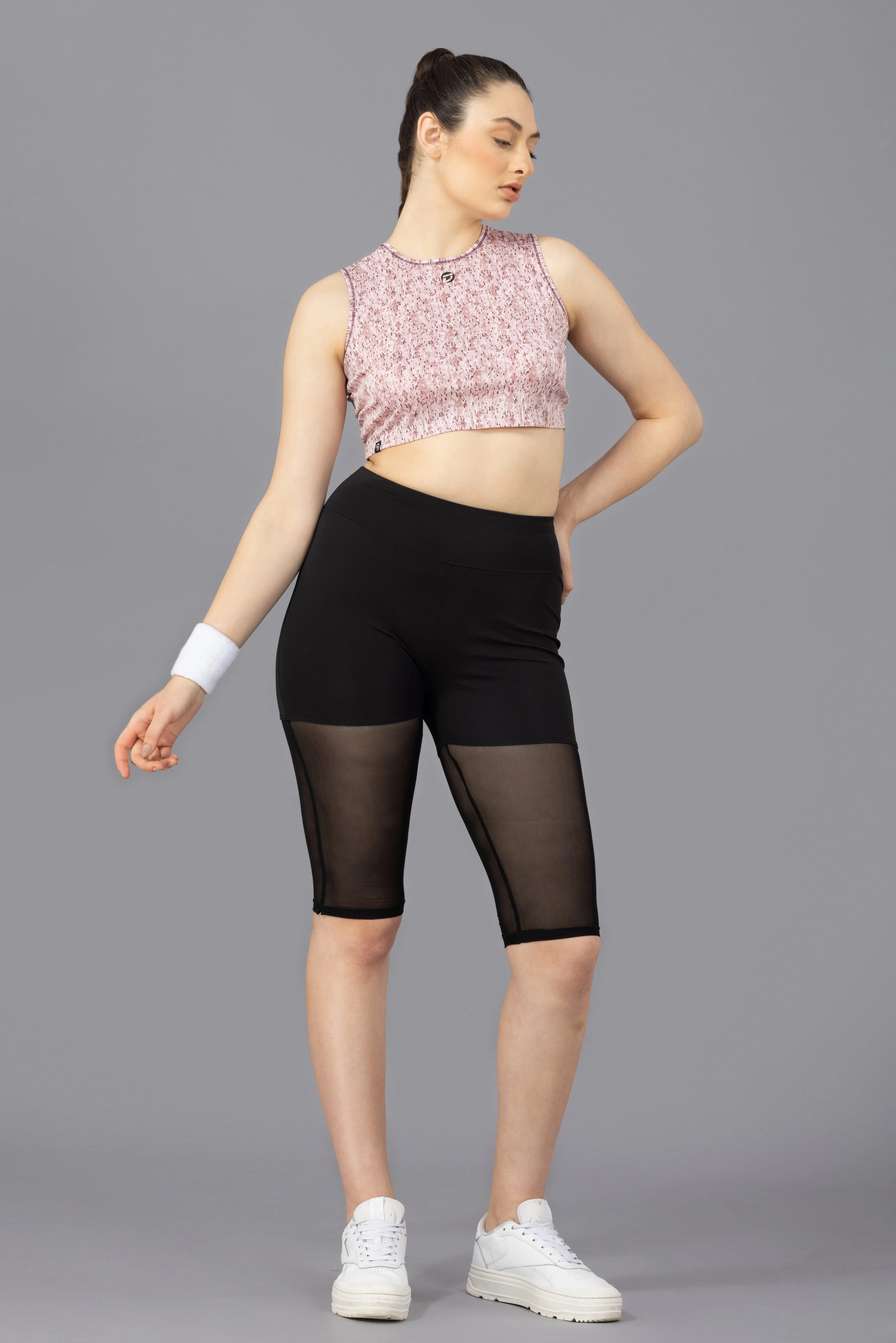 Drizone Printed Polyester Crop Top for Women