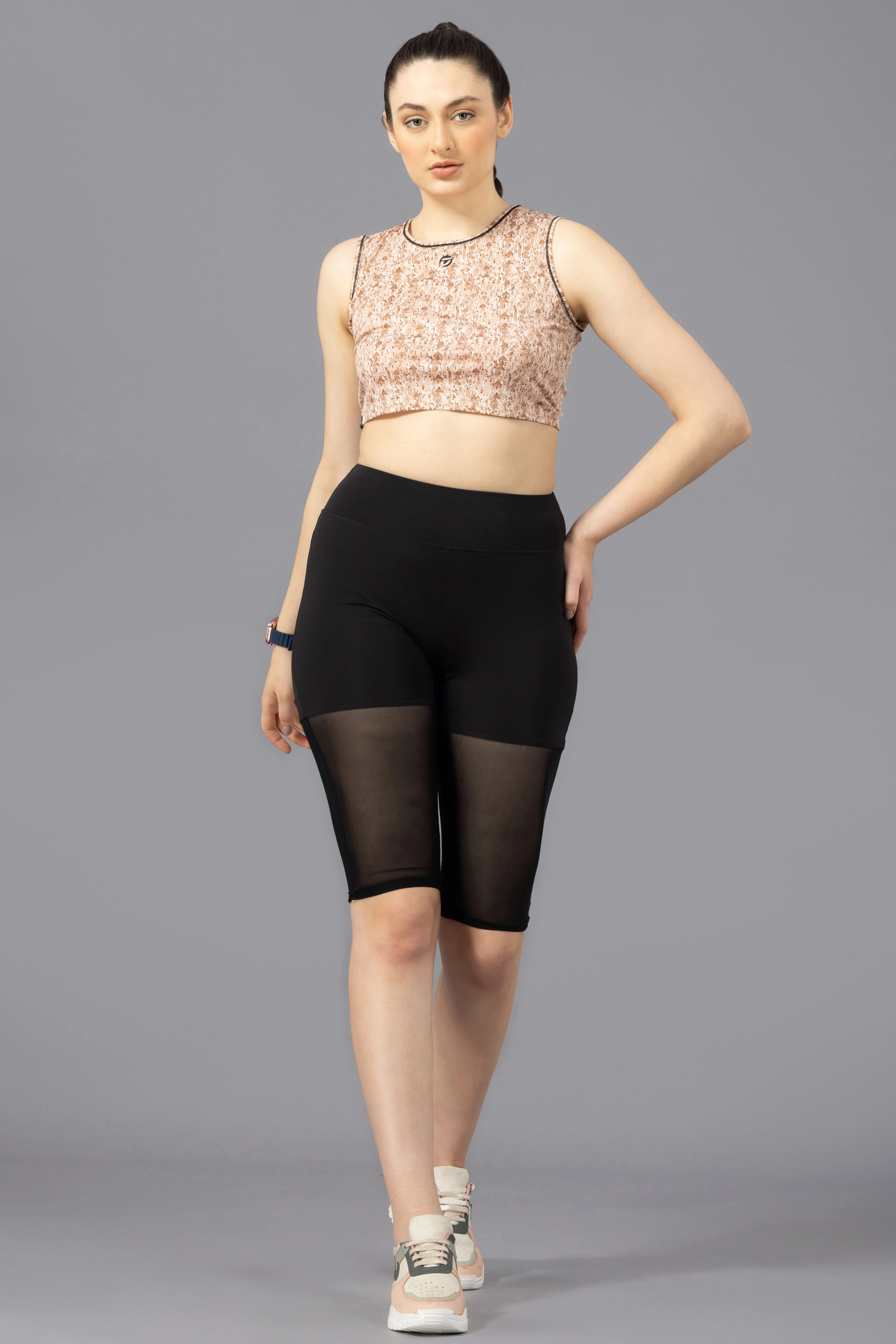 Drizone Printed Polyester Crop Top for Women