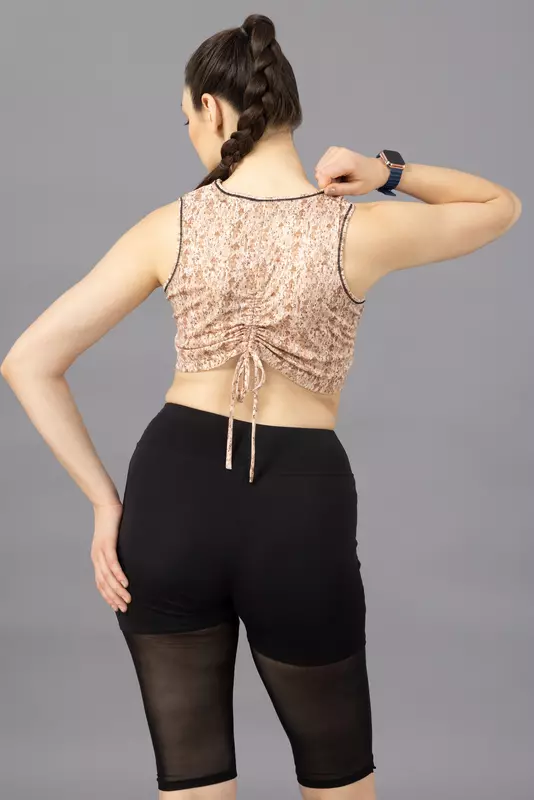 Drizone Printed Polyester Crop Top for Women