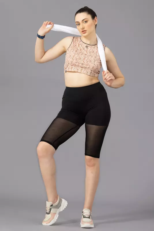 Drizone Printed Polyester Crop Top for Women