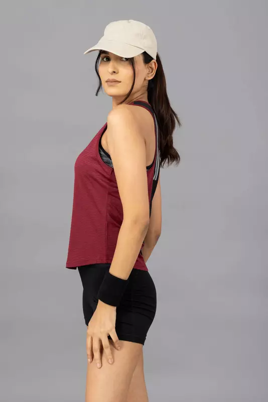 Drizone Melange Lining 4 Way Gym Sando for Women