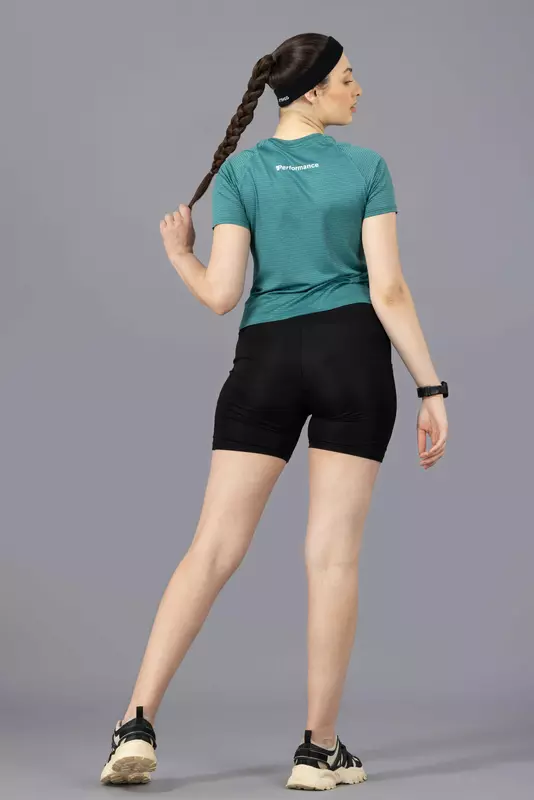 Drizone Women's Melange Lining 4-Way Lycra Raglan Half Sleeve T-Shirt Drizone Women's Melange Lining 4-Way Lycra Raglan Half Sleeve T-Shirt