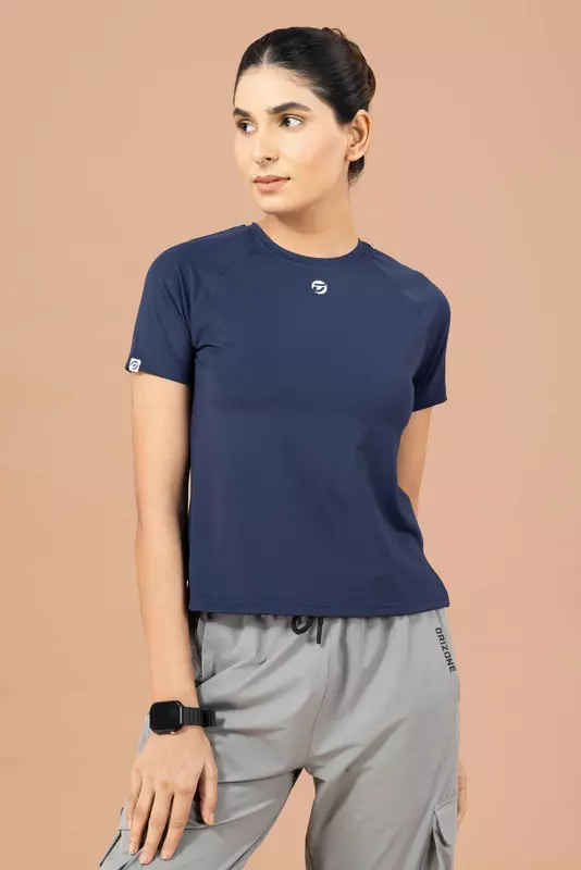 Drizone Women's 4-Way Lycra Raglan Half Sleeve T-Shirt