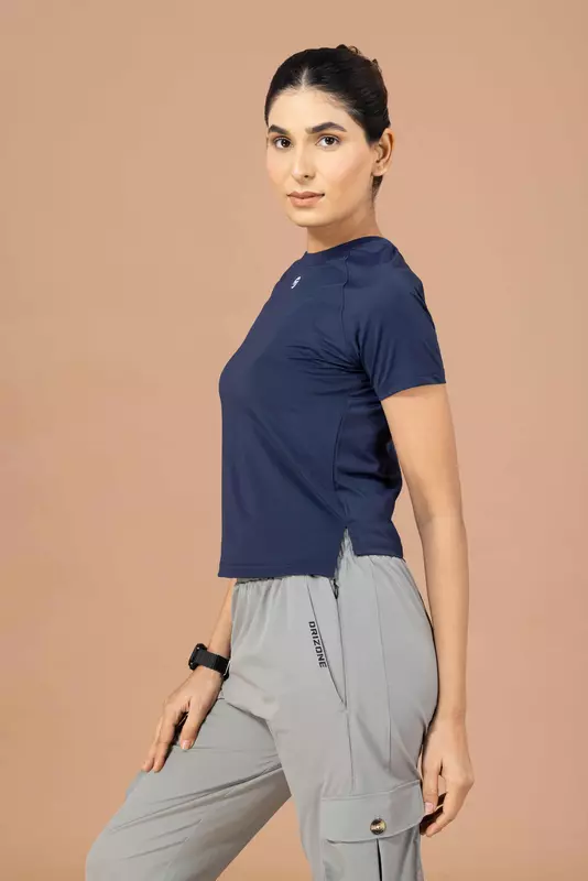 Drizone Women's 4-Way Lycra Raglan Half Sleeve T-Shirt