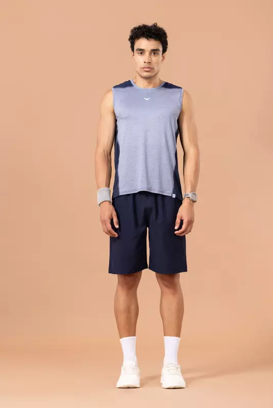 Fithues Melange Lining 4 way Gym Sando For Men