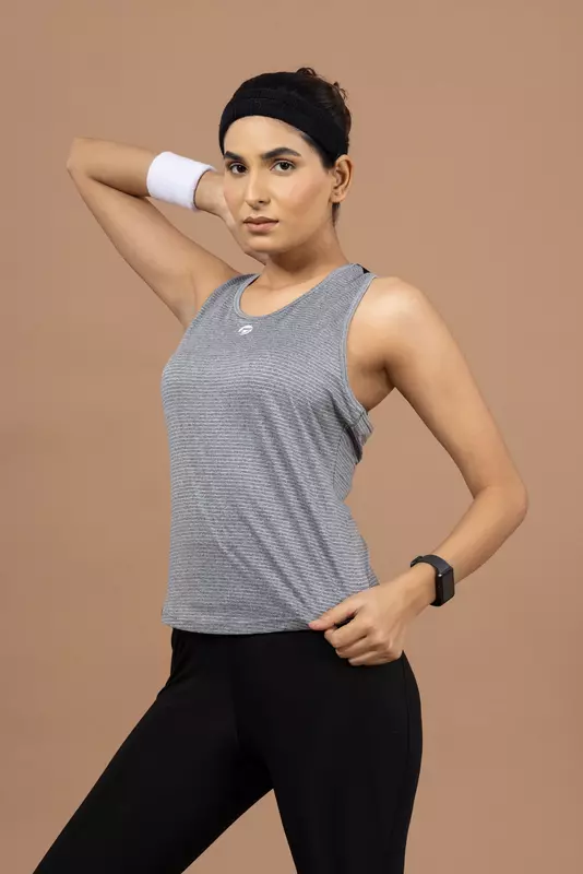 Drizone Melange Lining 4 Way Gym Sando for Women