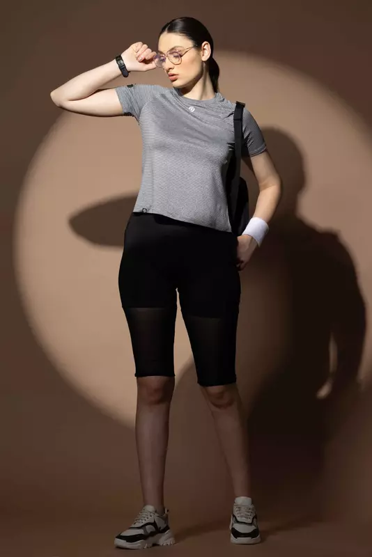 Drizone Women's Melange Lining 4-Way Lycra Raglan Half Sleeve T-Shirt Drizone Women's Melange Lining 4-Way Lycra Raglan Half Sleeve T-Shirt