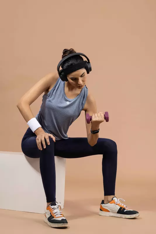 Drizone Melange Lining 4 Way Gym Sando for Women
