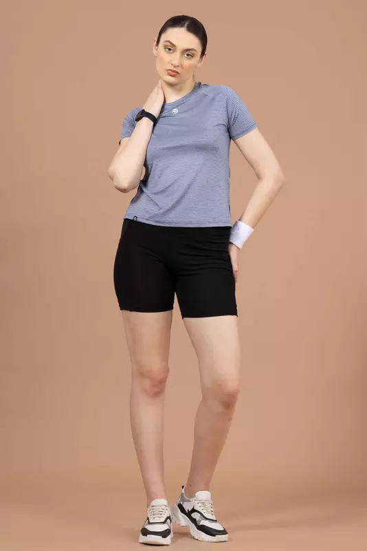 Drizone Women's Melange Lining 4-Way Lycra Raglan Half Sleeve T-Shirt Drizone Women's Melange Lining 4-Way Lycra Raglan Half Sleeve T-Shirt