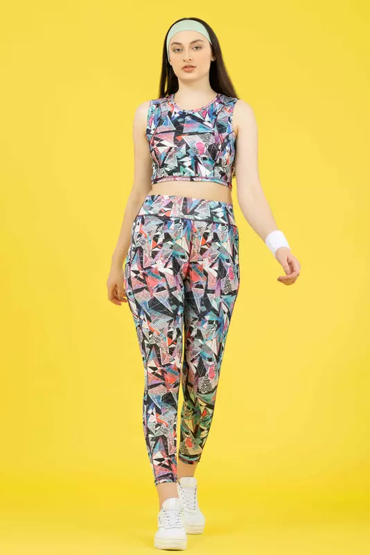 Drizone Multi Printed Polyester Co-ord Set for Women