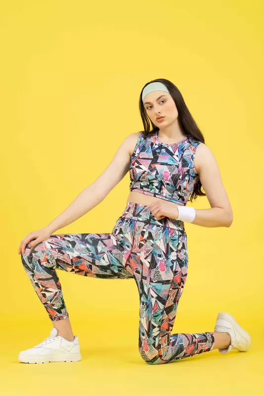 Drizone Multi Printed Polyester Co-ord Set for Women