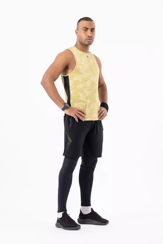 Drizone Self Jacquard Panel Gym Vest/Sando