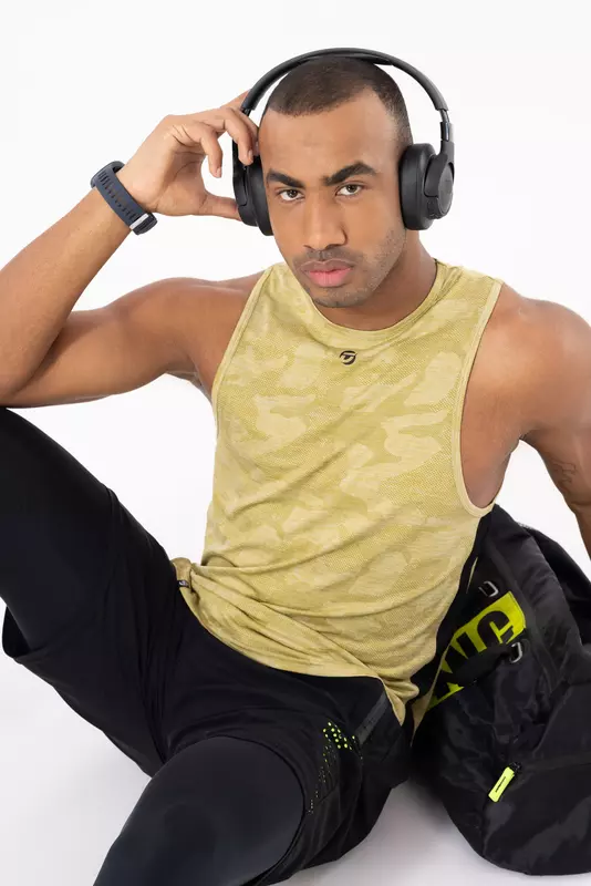 Drizone Self Jacquard Panel Gym Vest/Sando