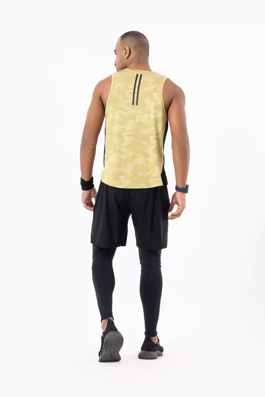 Drizone Self Jacquard Panel Gym Vest/Sando