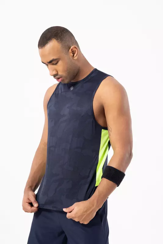 Drizone Self Jacquard Panel Gym Vest/Sando