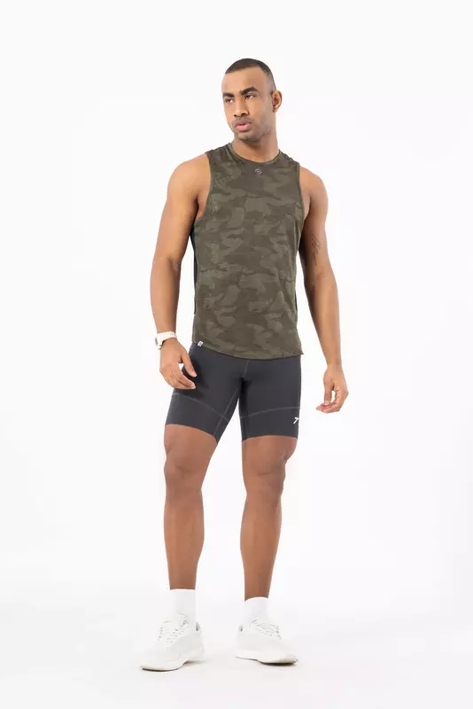 Drizone Self Jacquard Panel Gym Vest/Sando