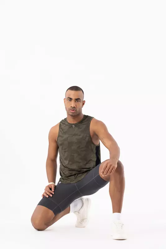 Drizone Self Jacquard Panel Gym Vest/Sando