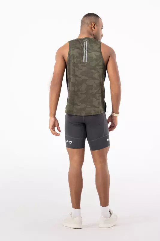 Drizone Self Jacquard Panel Gym Vest/Sando