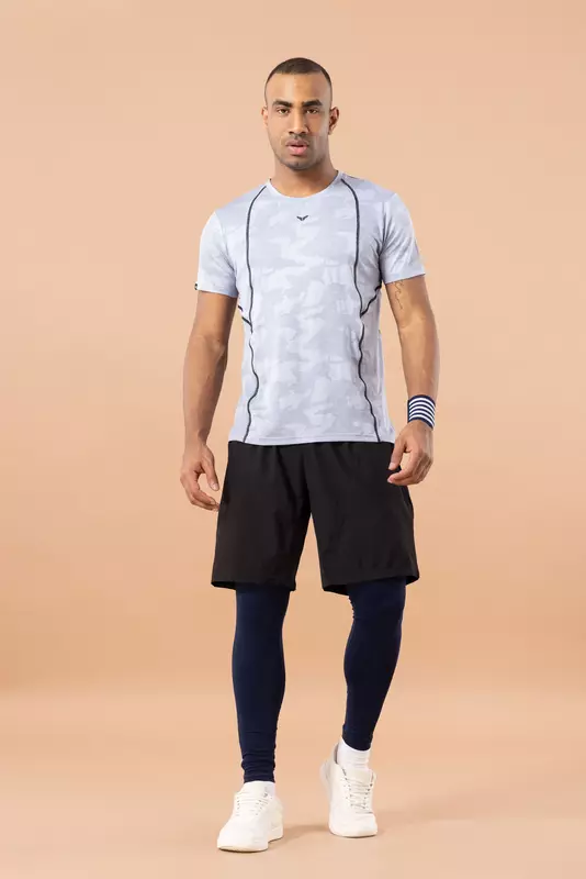 Fithues Self Jacquard HS T-shirt For Men