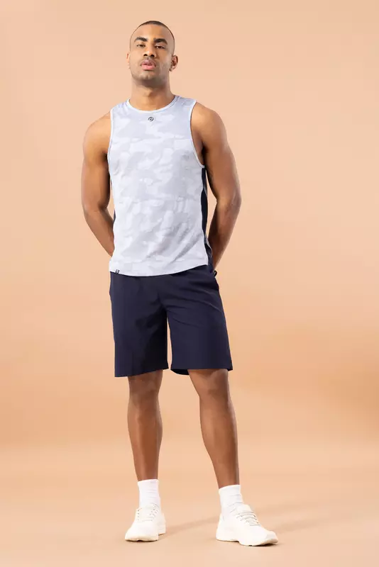 Drizone Self Jacquard Panel Gym Vest/Sando