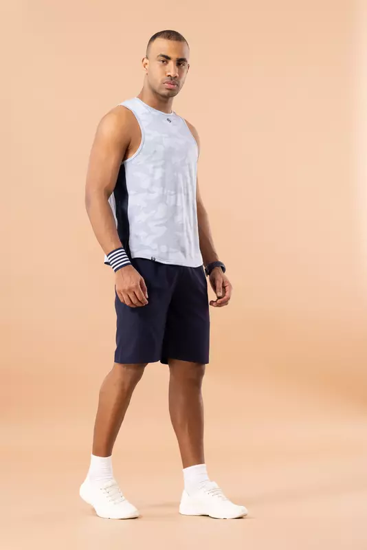Drizone Self Jacquard Panel Gym Vest/Sando