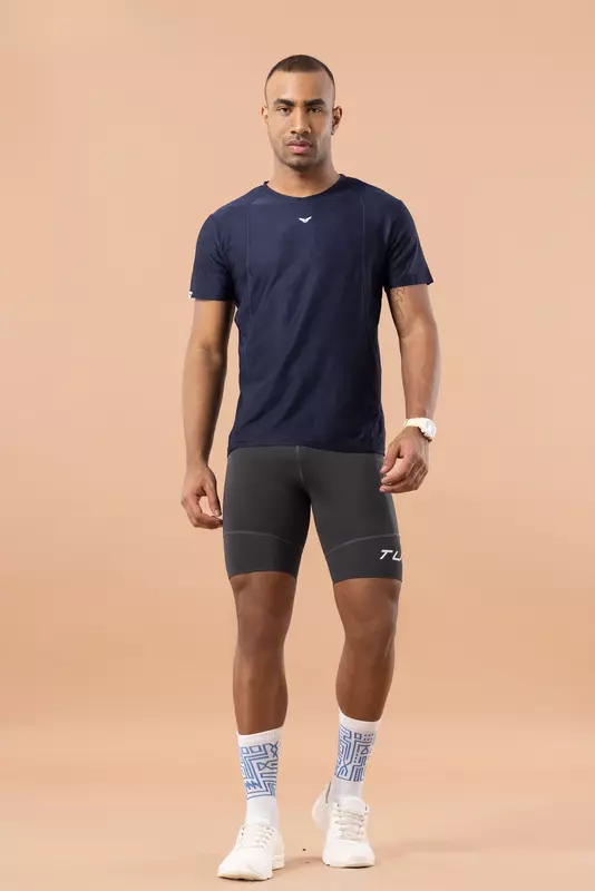 Fithues Self Jacquard HS T-shirt For Men