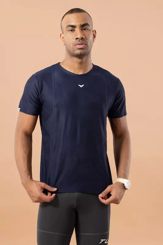 Fithues Self Jacquard HS T-shirt For Men