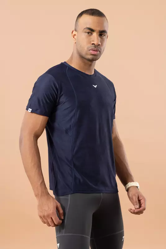 Fithues Self Jacquard HS T-shirt For Men