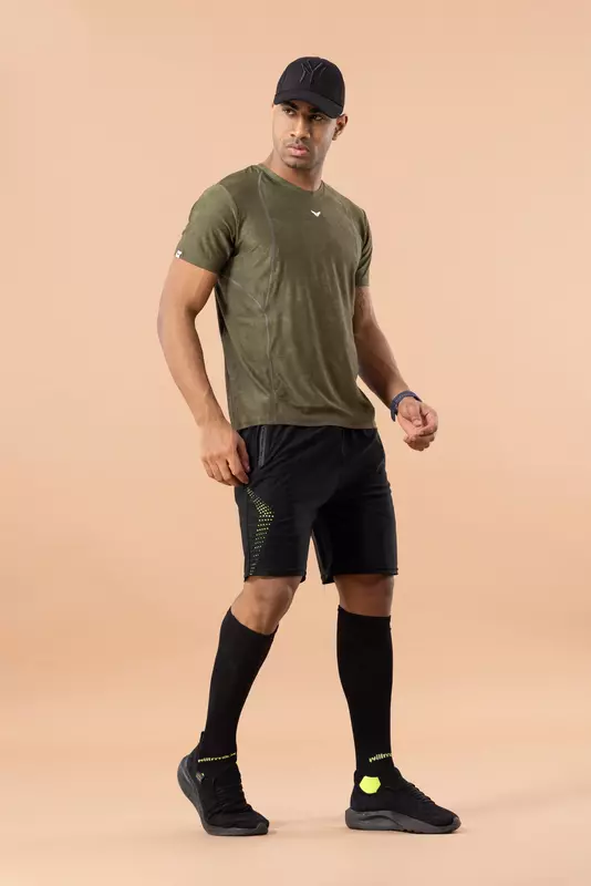 Fithues Self Jacquard HS T-shirt For Men