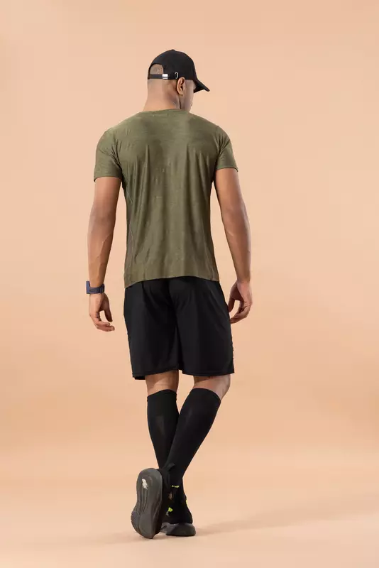 Fithues Self Jacquard HS T-shirt For Men