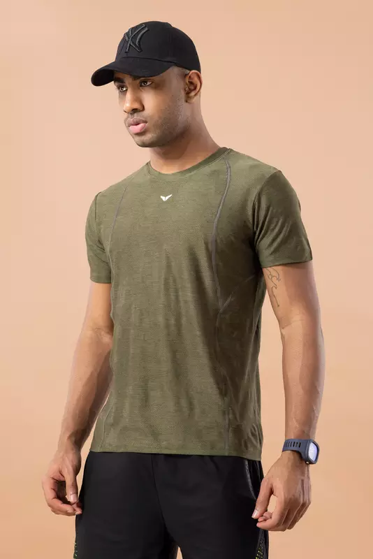 Fithues Self Jacquard HS T-shirt For Men