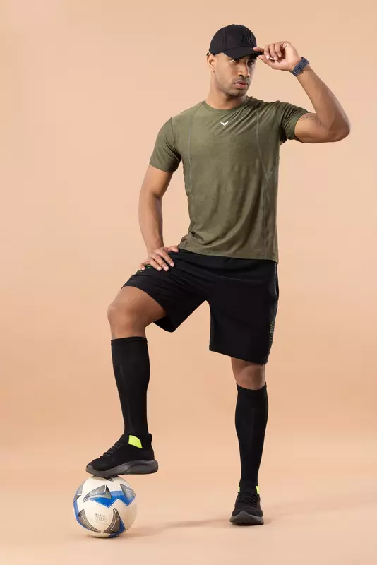 Fithues Self Jacquard HS T-shirt For Men