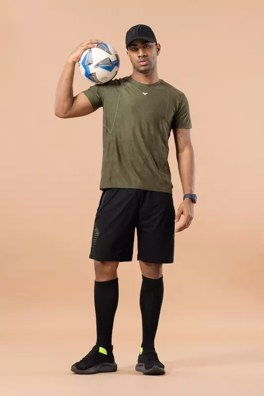 Fithues Self Jacquard HS T-shirt For Men