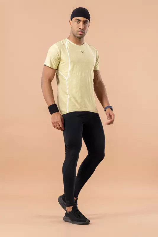Fithues Self Jacquard HS T-shirt For Men