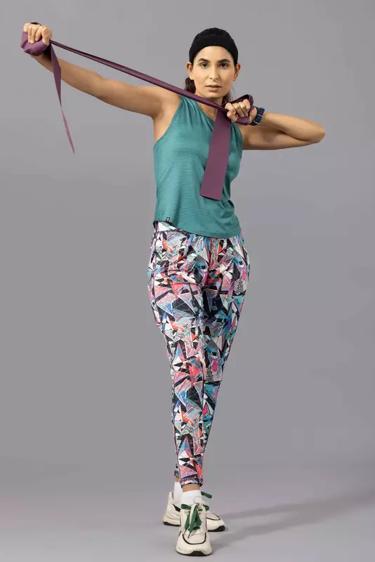 Drizone Melange Lining 4 Way Gym Sando for Women