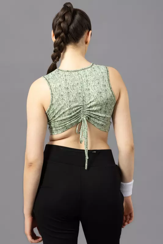 Drizone Printed Polyester Crop Top for Women
