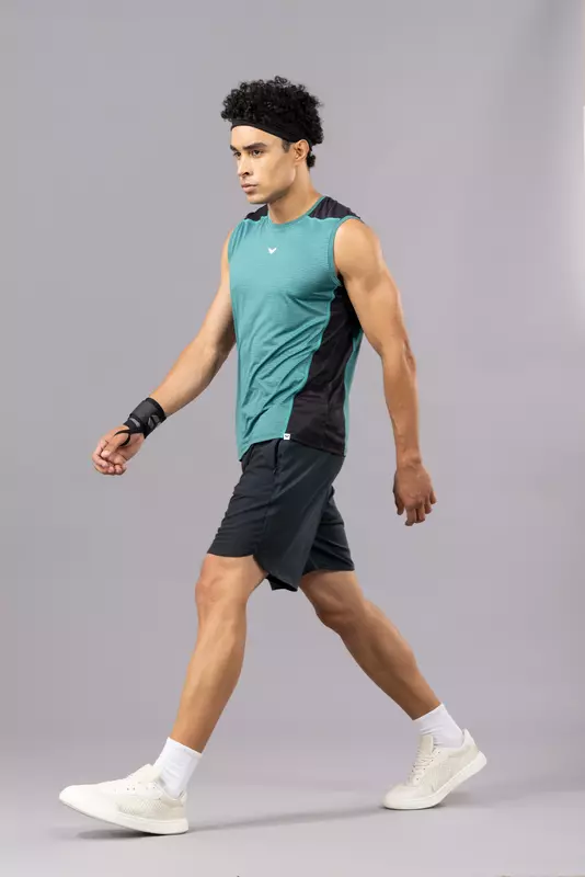 Fithues Melange Lining 4 way Gym Sando For Men