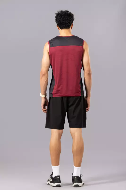 Fithues Melange Lining 4 way Gym Sando For Men