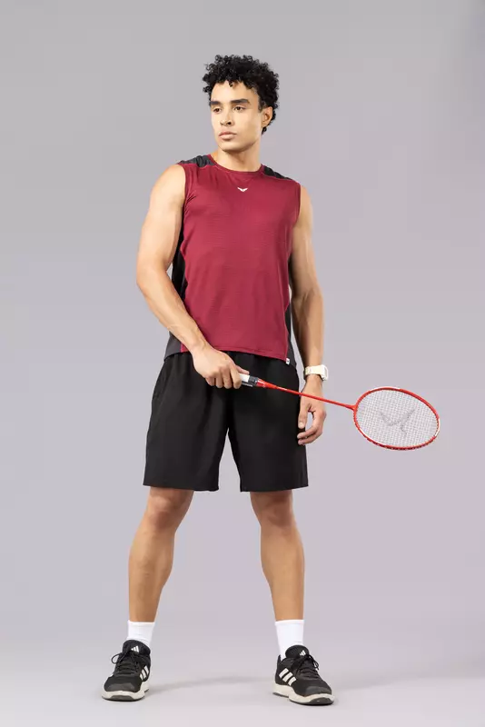 Fithues Melange Lining 4 way Gym Sando For Men