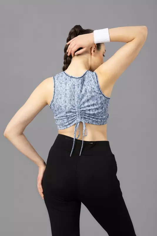 Drizone Printed Polyester Crop Top for Women Drizone Printed Polyester Crop Top for Women