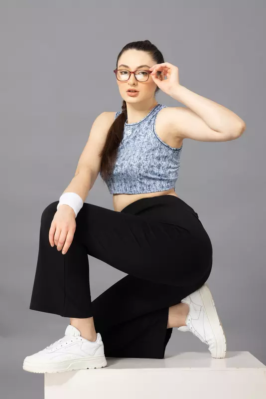 Drizone Printed Polyester Crop Top for Women