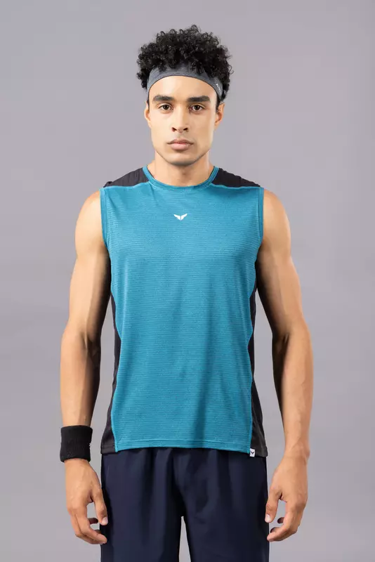 Fithues Melange Lining 4 way Gym Sando For Men