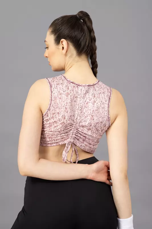 Drizone Printed Polyester Crop Top for Women