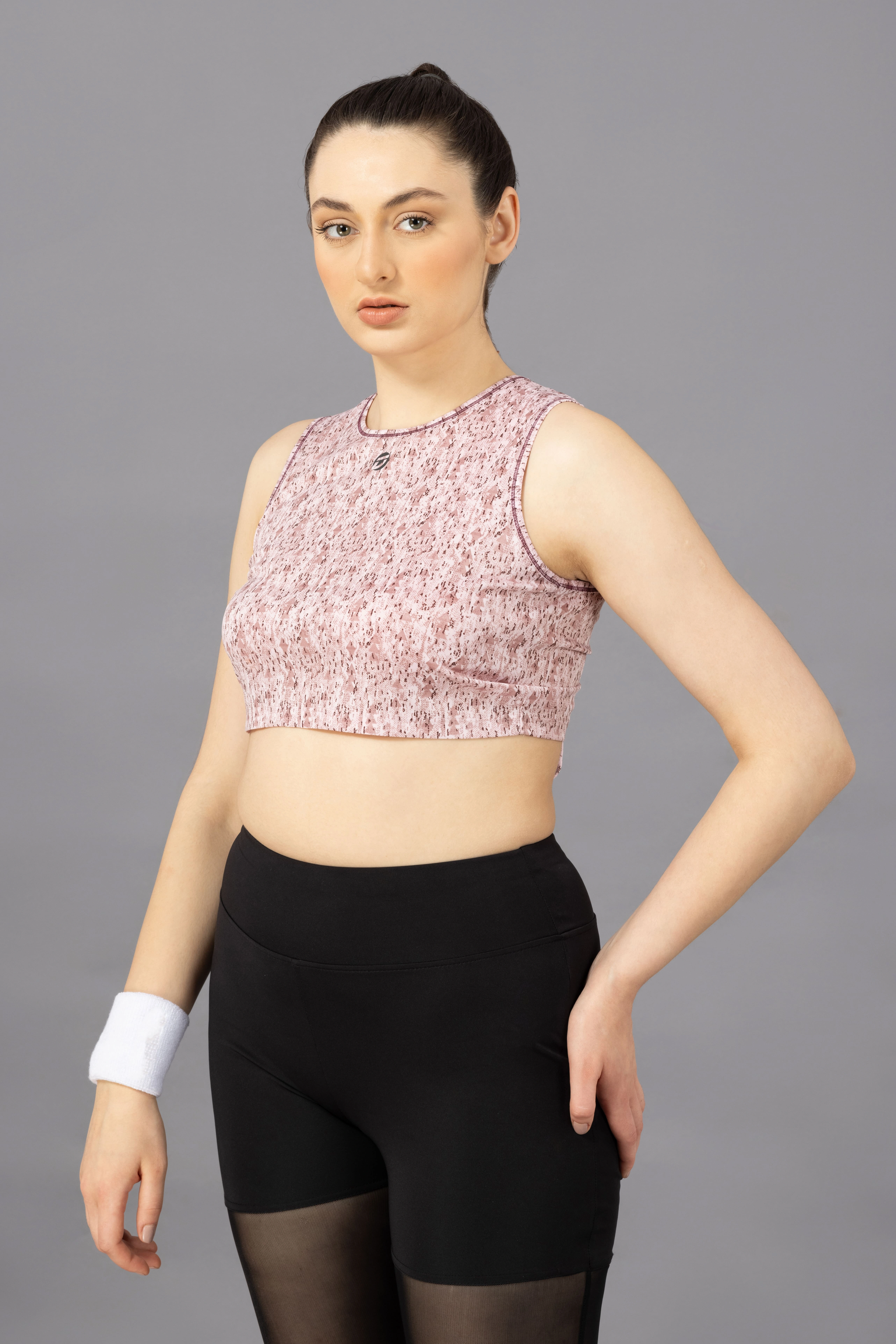 Drizone Printed Polyester Crop Top for Women
